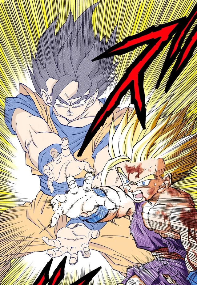 Gohan and Goku Father Son Kamehameha